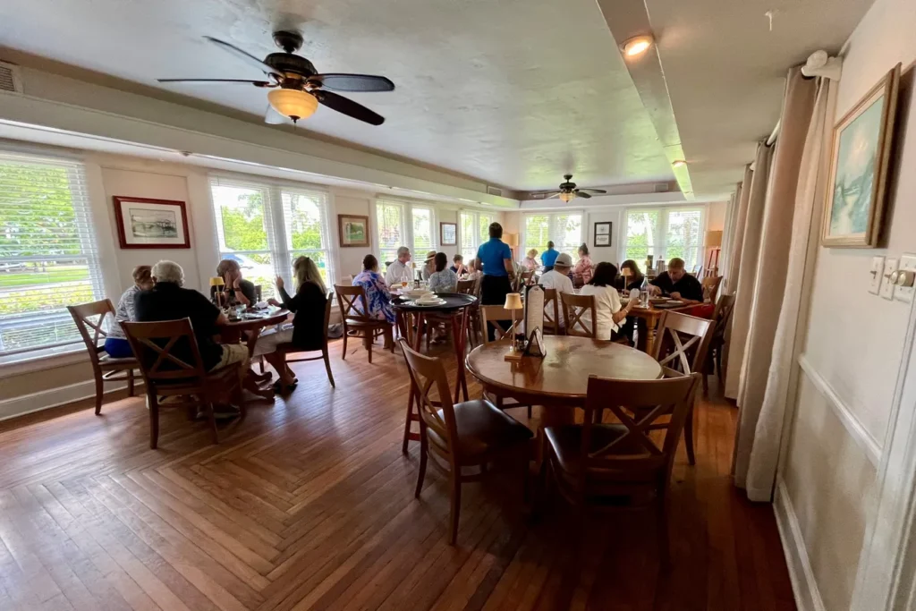 Part of an episode of "My Lottery Dream Home" was filmed in Tarpon Lodge's main dining room in May 202