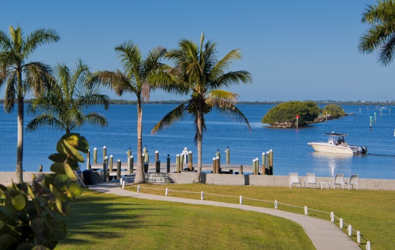 The Lodge sits at the edge of Pine Island Sound, and the restaurant’s screened porch overlooks the gentle lapping waves.